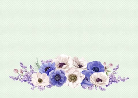 Jubileumkaart anemonen 65 jaar 3