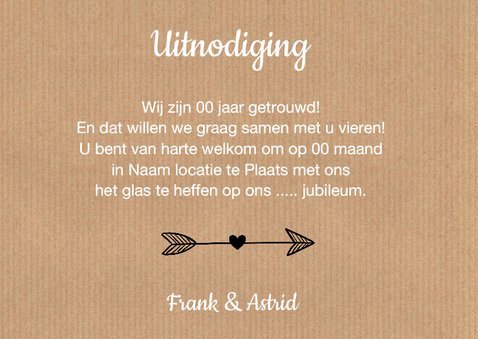 Jubileumkaart fotocollage hartje kraftprint 3