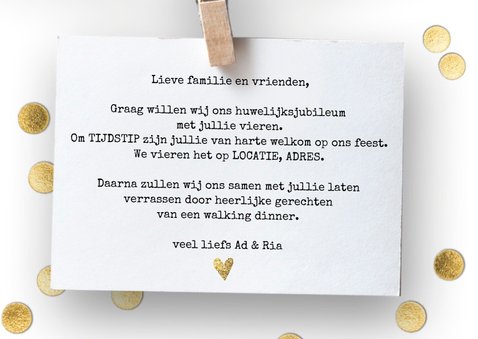jubileumkaart hout trouwen 3
