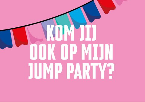 Jump XL kinderfeest uitnodiging Meisje 2