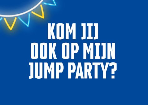 Jump XL kinderfeest uitnodiging 2