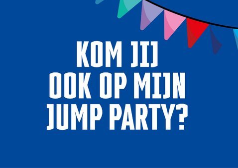 Jump XL kinderfeestje uitnodiging Jongen 2