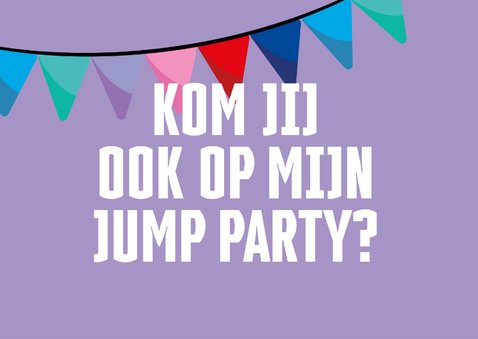 Jump XL kinderfeestje uitnodiging Meisje 2