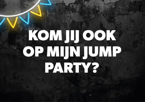 Jumpsquare kinderfeest uitnodiging jongen 2