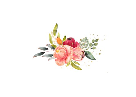 Kaart met LOVE letters van bloemen 2