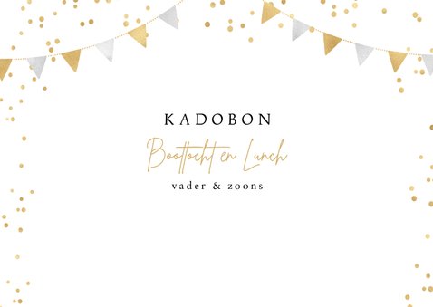 Kadobon Vaderdag stijlvolle illustratie kado's & confetti 2