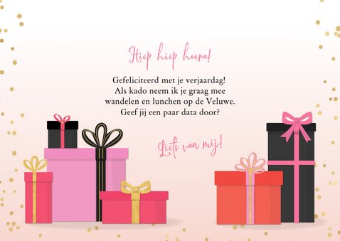 Kadobon voor haar trendy illustratie kado's & confetti 3