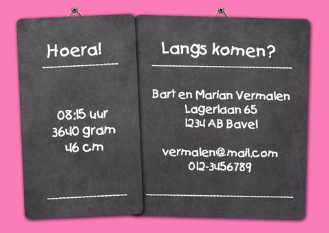 Kalender dochter geboorte - BK 3