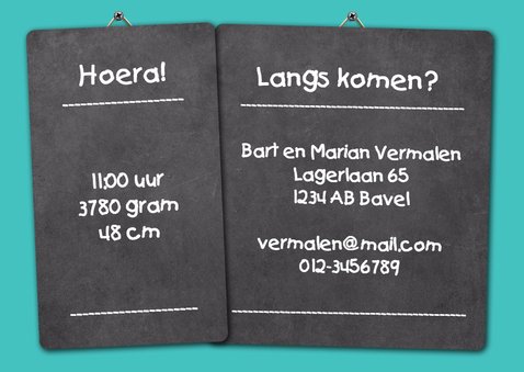 Kalender geboorte jongen - BK 3
