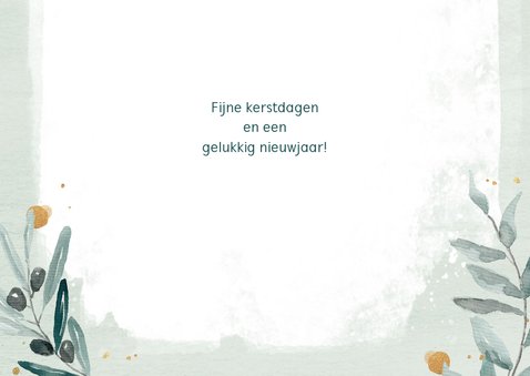 Kerst- en nieuwjaarskaart leaves met foto 3