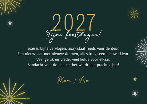 Kerst- en nieuwjaarskaart lichtpuntjes vuurwerk 2027 3