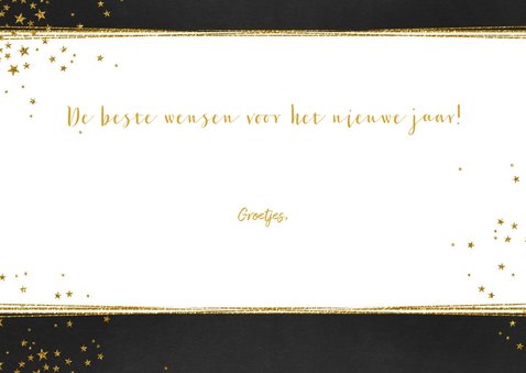 Kerst feestelijke foto kerstkaart met goud kleurige sterren 3