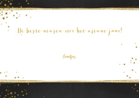 Kerst feestelijke foto kerstkaart met goud kleurige sterren 3