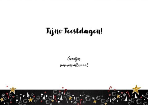 Kerst feestelijke typografische kaart met 2 foto's 3