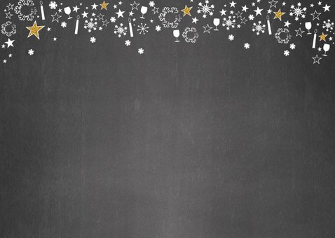 Kerst feestelijke typografische kaart met krijtbord-look 2