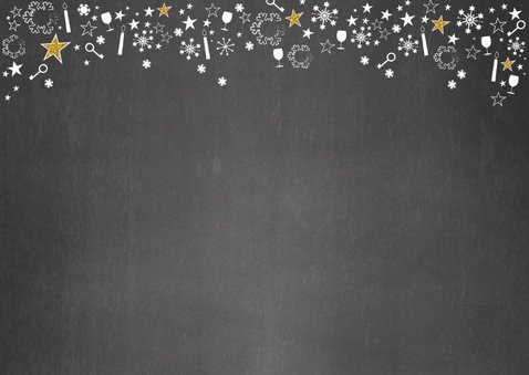 Kerst feestelijke typografische verhuiskaart krijtbord 2