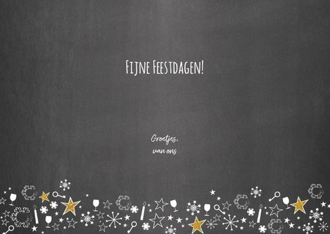 Kerst feestelijke typografische verhuiskaart krijtbord 3