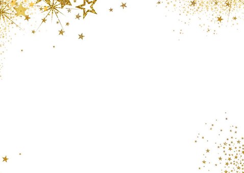 Kerst feestelijke uitnodiging kerstborrel wit-goud 2