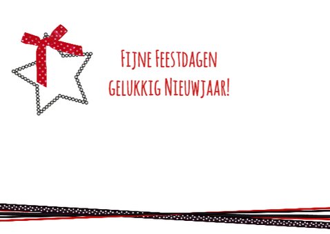 Kerst foto zwart rood lint L-HB 3