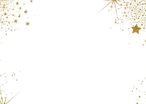Kerst hippe kaart met 2 foto's en gouden glitter sterren 2