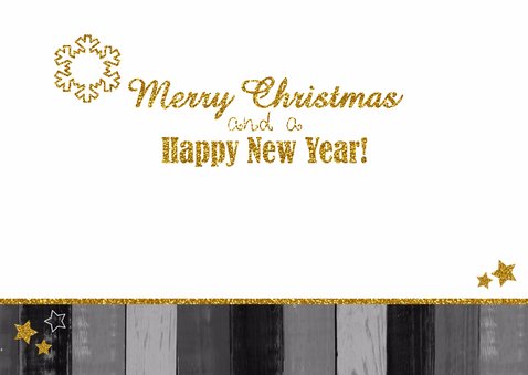 Kerst hout grijs goud glitter 3