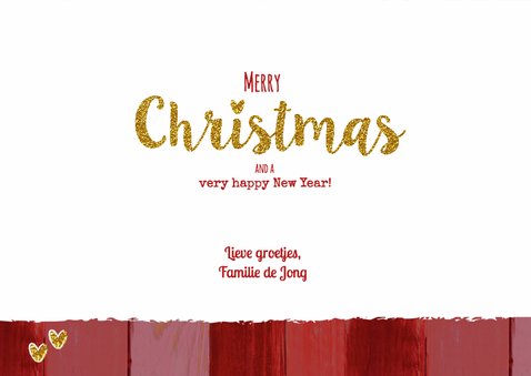 Kerst hout rood goud foto L 3
