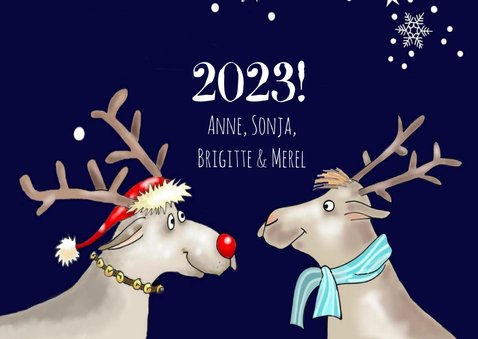 Kerst - kerstman en rendier zakelijk 3