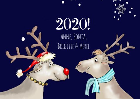 Kerst - kerstman en rendier zakelijk 3