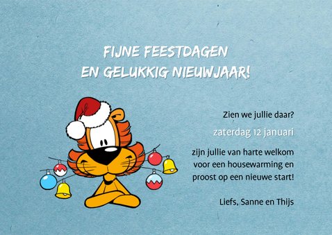 Kerst Loeki met verhuisdozen boom - A 3