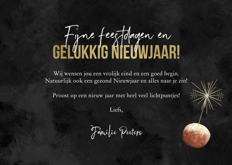 Kerst nieuwjaarskaart lichtpuntjes vuurwerk 2023 3