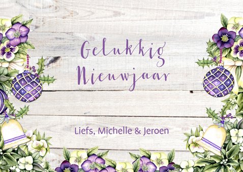 Kerst paarse ballen 3