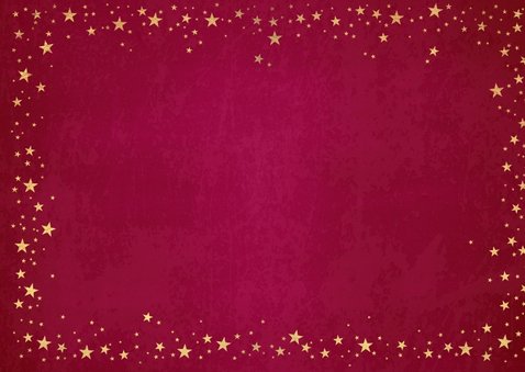 Kerst stijlvolle rode foto kaart met goudkleurige sterretjes 2