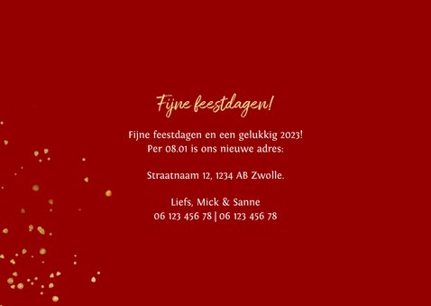 Kerst-verhuiskaart met spetters en foto's 3