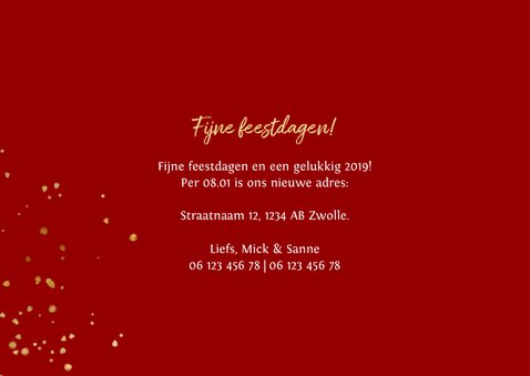 Kerst-verhuiskaart met spetters en foto's 3