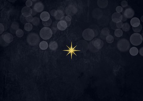 Kerst waardebon sterren sneeuw goud glitters Achterkant