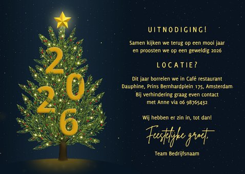 Kerstborrel boom goudlook 3