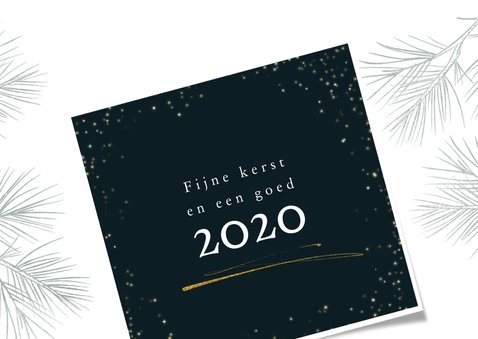 Kerstkaart 2020, met foto in kader met sterretjes 3