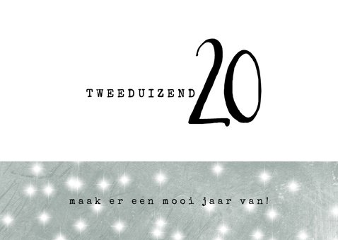 Kerstkaart 2020, modern met jaartal en twee foto's 3