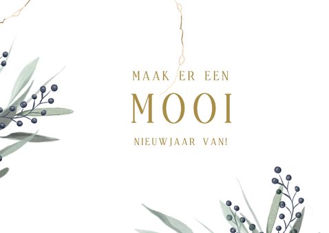 Kerstkaart 2026-2027 met 2 foto's en takjes 3