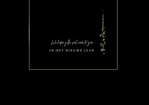 Kerstkaart 2026-2027, met foto en sterretjes in goudlook 3