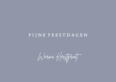 Kerstkaart 2026 blauwe dennentakken 3