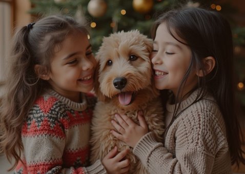 Kerstkaart 2026 transparante foto met goudfolie 2