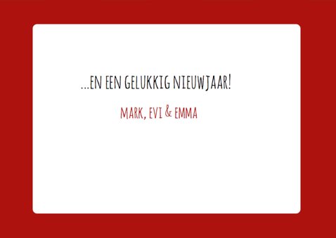 Kerstkaart 3 kerstelfjes eigen foto's 3