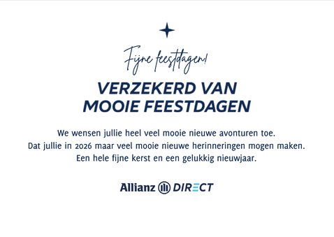Kerstkaart Allianz Direct kerstdorp en arrenslee 3