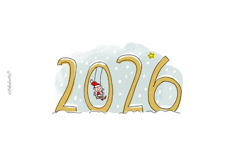 Kerstkaart baby's eerste kerst met jaartal en kerstkindjes 2