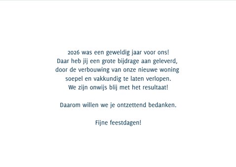 Kerstkaart bedankt klusbedrijf duim sterren foto 3