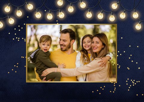 Kerstkaart bedankt prettige feestdagen confetti 2