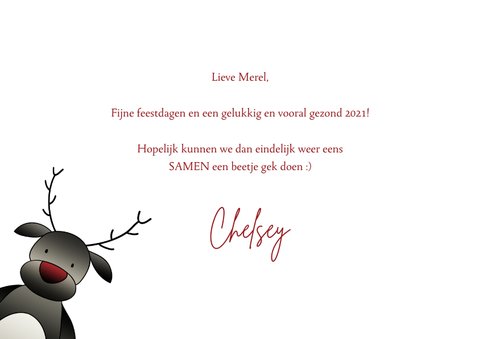 Kerstkaart blokjes rendieren doe eens gek in 2021 3