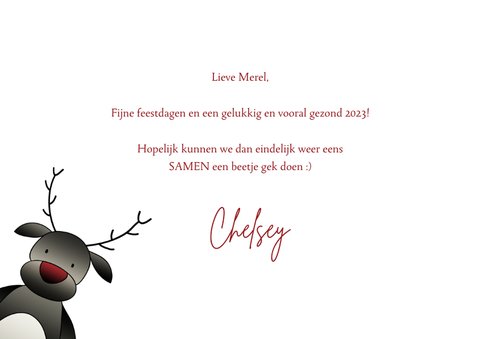 Kerstkaart blokjes rendieren doe eens gek in 2023 3
