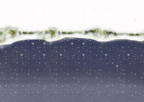 Kerstkaart boom op het dak van de auto Achterkant